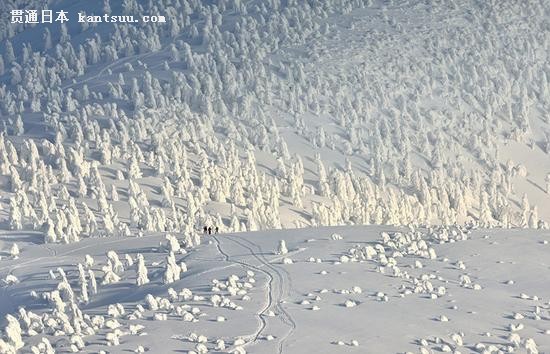 日本摄影师捕捉天然雪人奇景