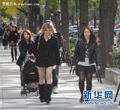 大阪深秋街景与街头美女--贯通日本图片频道